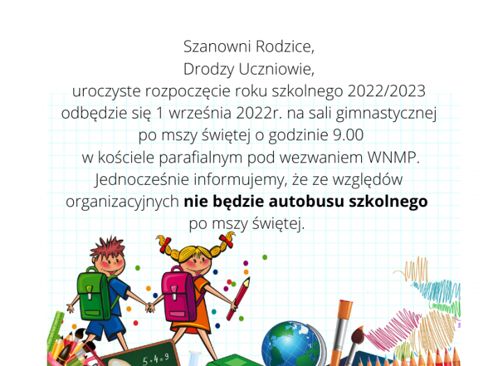 Miniaturka artykułu Uroczyste rozpoczęcie roku szkolnego 2022/2023