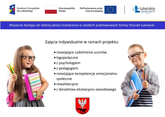 Miniaturka artykułu Projekt pt. ”Wsparcie dostępu do dobrej jakości kształcenia w szkołach podstawowych Gminy Stoczek Łukowski”