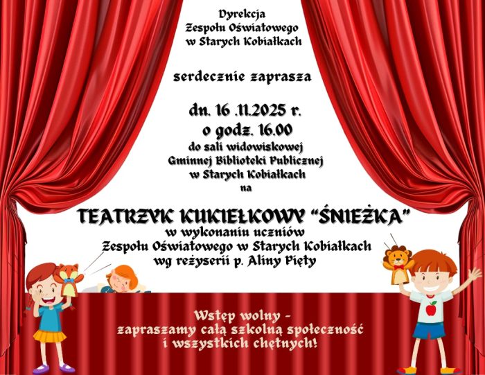 Miniaturka artykułu Zapraszamy na teatrzyk kukiełkowy „Śnieżka”!