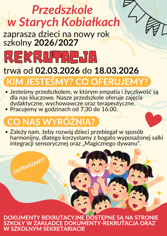 Miniaturka artykułu Rekrutacja do przedszkola 2026/2027