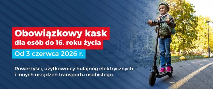 Miniaturka artykułu PRZYPOMINAMY – od 3 czerwca obowiązkowe kaski dla dzieci i młodzieży do 16. roku życia