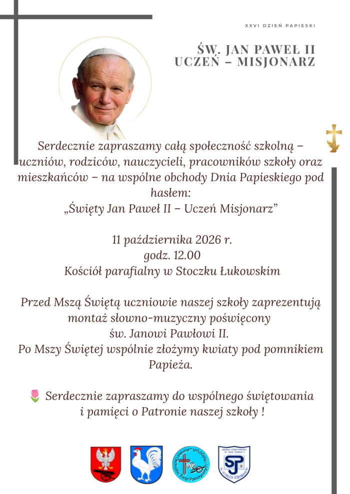 Miniaturka artykułu Zaproszenie do wspólnego świętowania Dnia Papieskiego